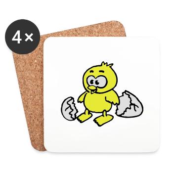 kuken_a_3c - Coasters (set of 4) - white - Front
