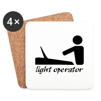 lightoperator_text - Untersetzer (4er-Set) - Weiß - Vorne