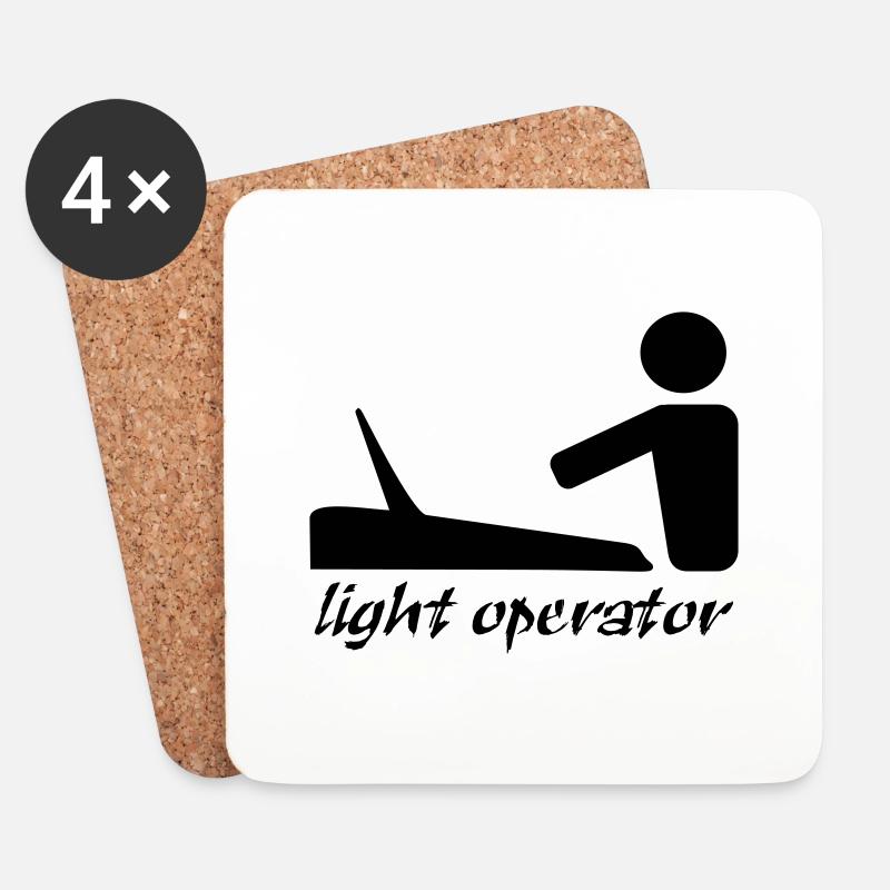 lightoperator_text - Untersetzer (4er-Set) - Weiß