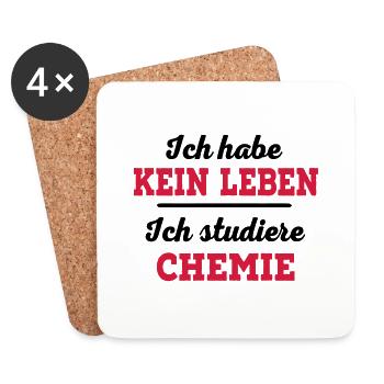 Chemie - Untersetzer (4er-Set) - Weiß - Vorne