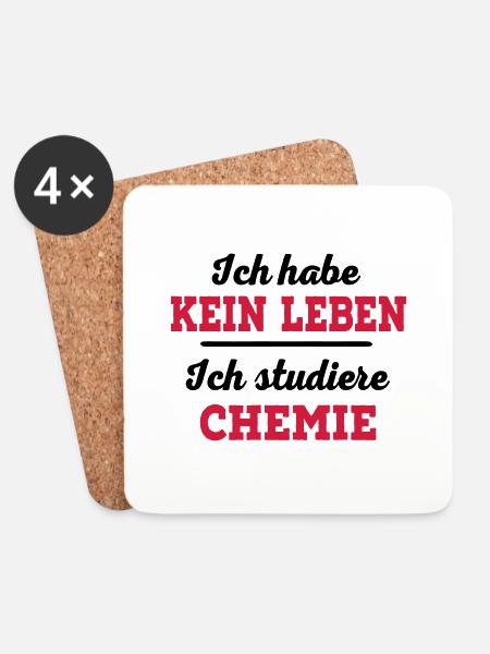 Chemie - Untersetzer (4er-Set) - Weiß