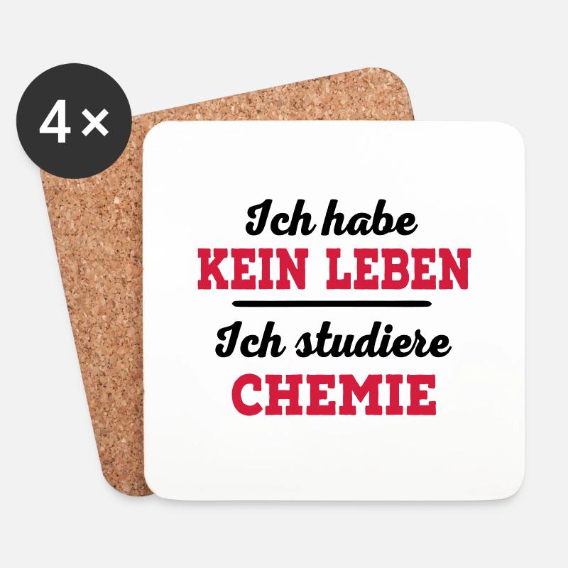 Chemie - Untersetzer (4er-Set) - Weiß