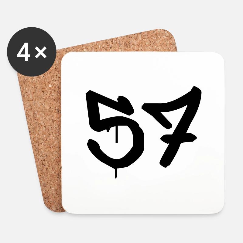 Graffiti : 57 - Coasters (set of 4) - white