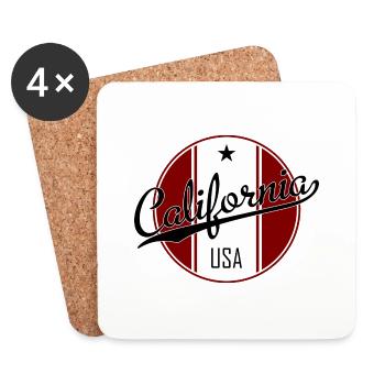 California - Untersetzer (4er-Set) - Weiß - Vorne