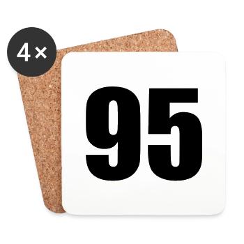 95 - Dessous de verre (lot de 4) - blanc - Devant
