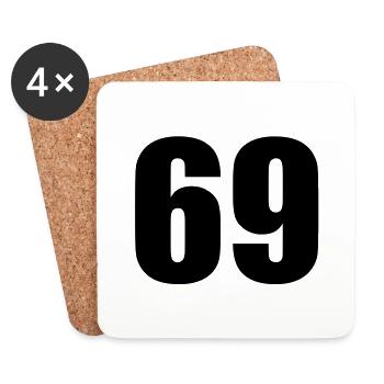69 - Dessous de verre (lot de 4) - blanc - Devant