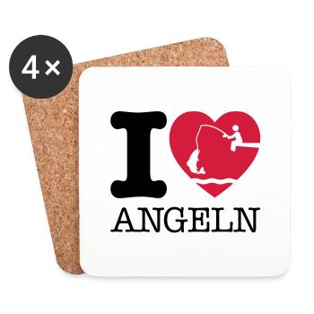 angeln_love - Untersetzer (4er-Set) - Weiß - Vorne