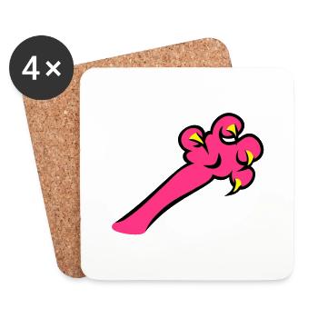 claws / Krallen (3c) - Coasters (set of 4) - white - Front