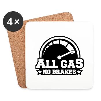 all_gas_no_brakes_c1 - Untersetzer (4er-Set) - Weiß - Vorne