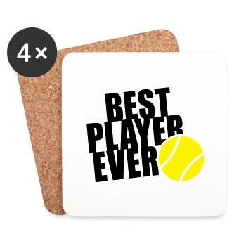 BEST TENNIS PLAYER EVER 2C - Coasters (set of 4) - white - Front