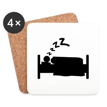 sleep___f1 - Coasters (set of 4) - white - Front