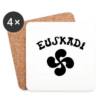Euskadi croix Basque - Dessous de verre (lot de 4) - blanc - Devant