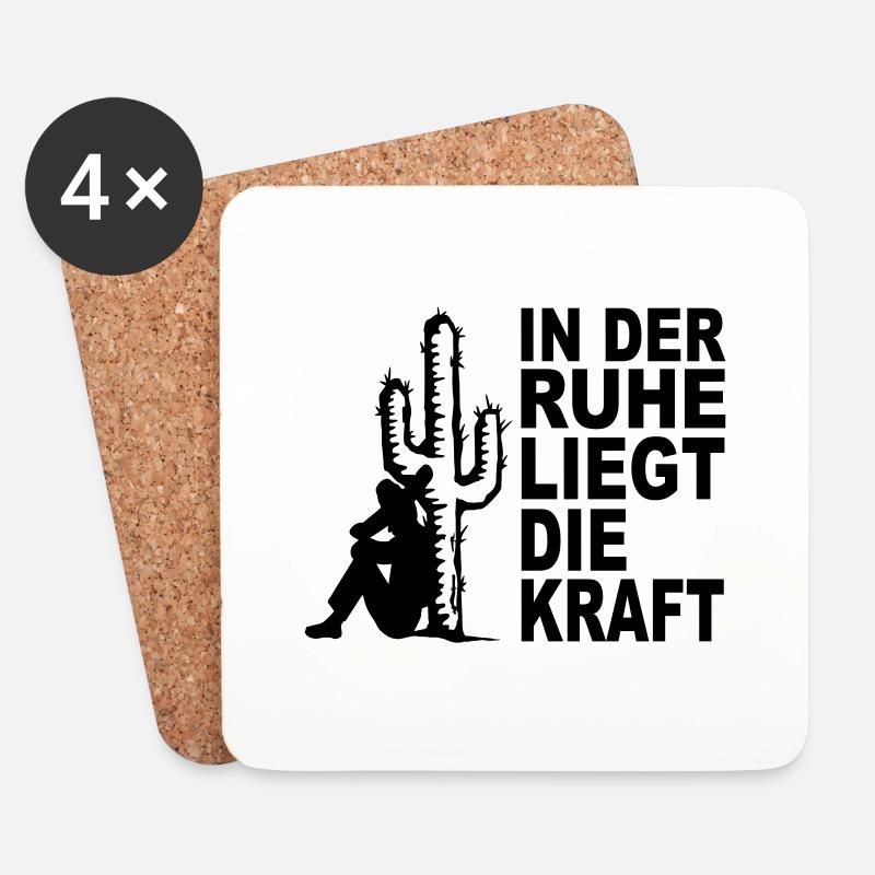 in der ruhe liegt die kraft - Untersetzer (4er-Set) - Weiß