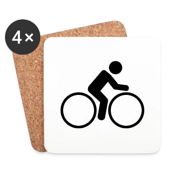 Bicycle bike - Coasters (set of 4) - white - Front