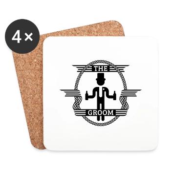 The Groom (1C) - Untersetzer (4er-Set) - Weiß - Vorne