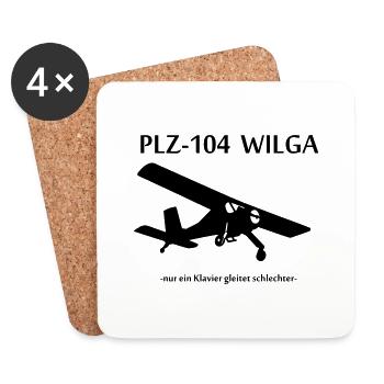 Wilga PZL-104 piano? - Coasters (set of 4) - white - Front