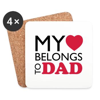 MHBT DAD - Dessous de verre (lot de 4) - blanc - Devant