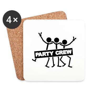 Party Crew Team - Coasters (set of 4) - white - Front