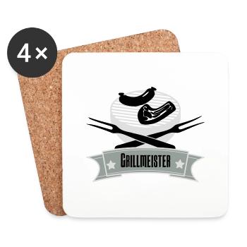 Grillmeister - Untersetzer (4er-Set) - Weiß - Vorne