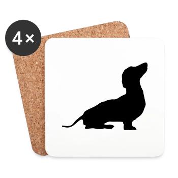 Hund - Coasters (set of 4) - white - Front