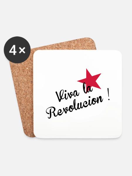 Viva la Revolucion! - Coasters (set of 4) - white