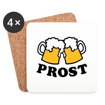 Bière - Dessous de verre (lot de 4) - blanc - Devant