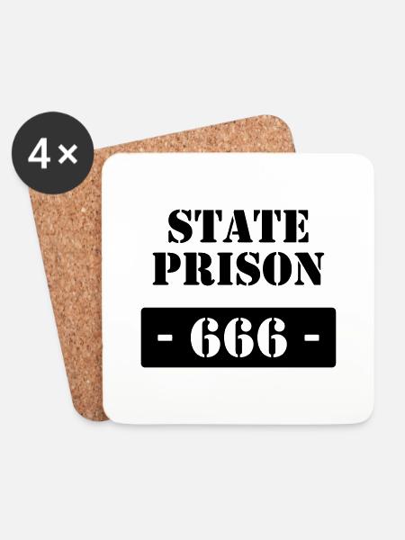 State Prison - 666 - Untersetzer (4er-Set) - Weiß