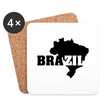Brazil (ID: 002004) - Untersetzer (4er-Set) - Weiß - Vorne