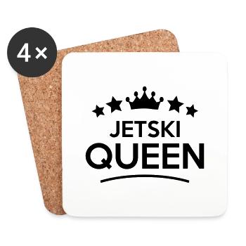 jetski queen stars - Coasters (set of 4) - white - Front