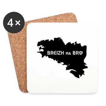 BREIZH MA BRO - Coasters (set of 4) - white - Front