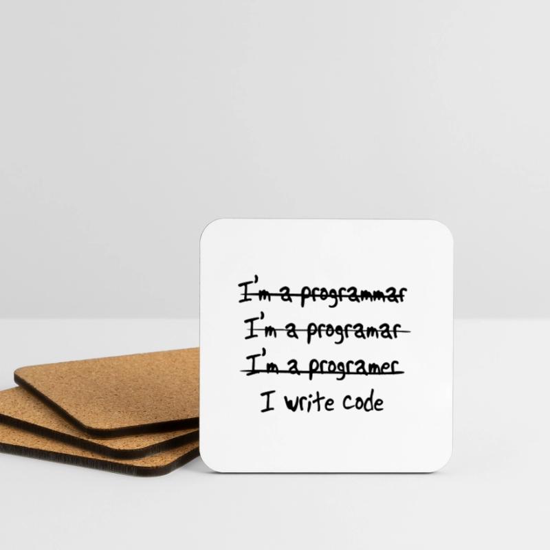 I'm programmer. I write code Coasters (set of 4)