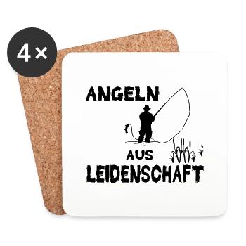Angeln - Untersetzer (4er-Set) - Weiß - Vorne