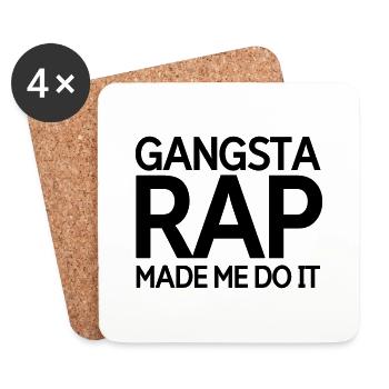 Gangsta rap made me do it - Coasters (set of 4) - white - Front