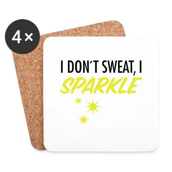 I Don´t Sweat, I Sparkle - Untersetzer (4er-Set) - Weiß - Vorne
