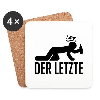 der_letzte_fu1 - Untersetzer (4er-Set) - Weiß - Vorne