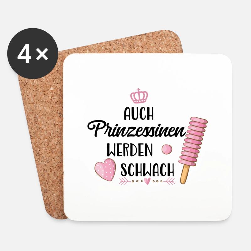 lustige Sprüche - Untersetzer (4er-Set) - Weiß