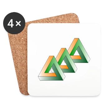 triangle - Coasters (set of 4) - white - Front