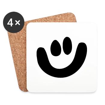 Smiley - Coasters (set of 4) - white - Front