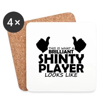 brilliant shinty player - Coasters (set of 4) - white - Front