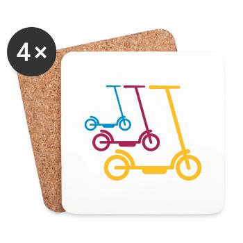 scooter électrique scooter scooter électrique fun enfant - Dessous de verre (lot de 4) - blanc - Devant