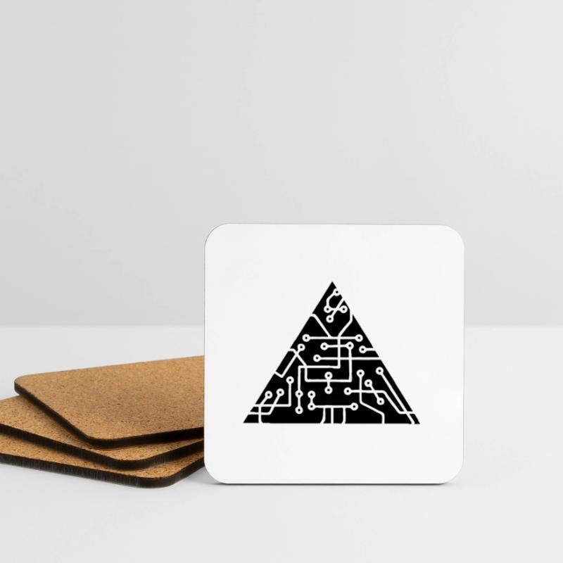 triangular shape microchip technology cool design Coasters (set of 4)