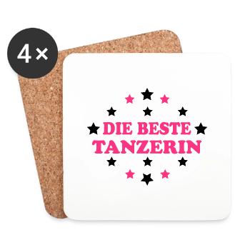 Die beste tanzerin - Untersetzer (4er-Set) - Weiß - Vorne
