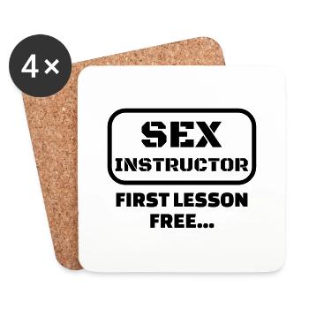 Sex - Sexy - Humor - Wife - Couple - Marriage - Coasters (set of 4) - white - Front
