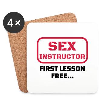 Sex - Sexy - Humor - Wife - Couple - Marriage - Coasters (set of 4) - white - Front