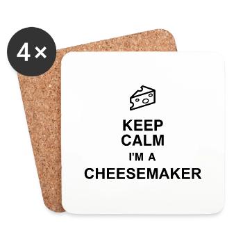 Cheese Maker Fromager Fromage Käse Käser - Coasters (set of 4) - white - Front