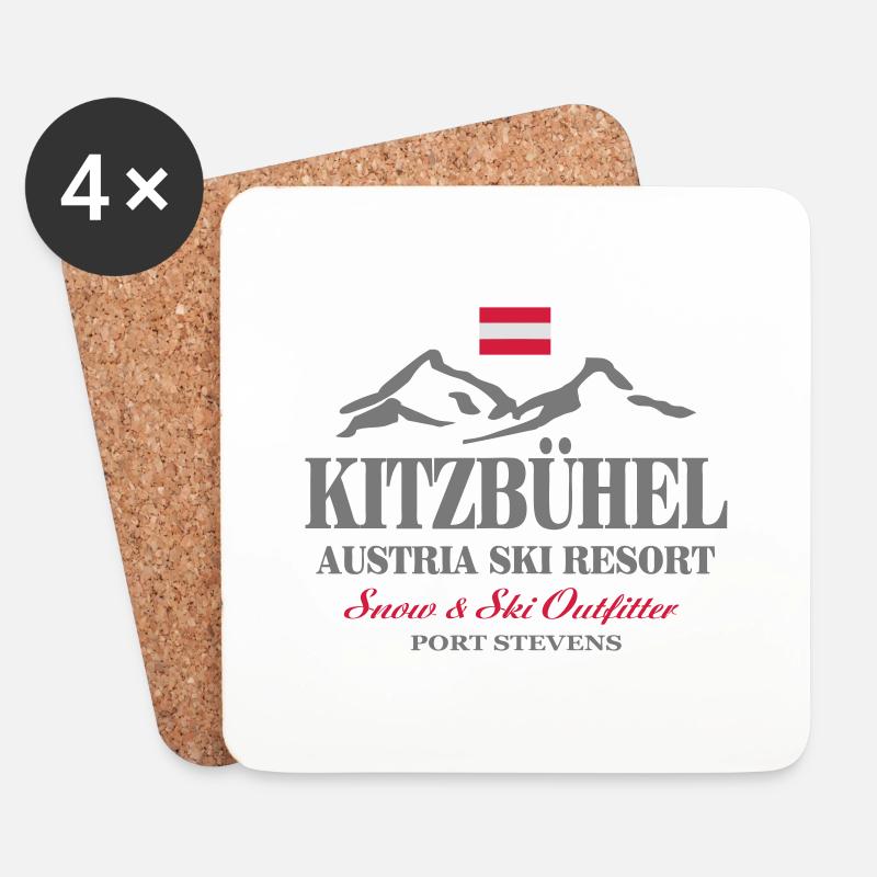 Kitzbuehel - Austria - Österreich - Untersetzer (4er-Set) - Weiß