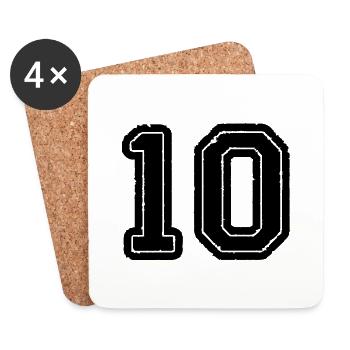 10 - Dessous de verre (lot de 4) - blanc - Devant