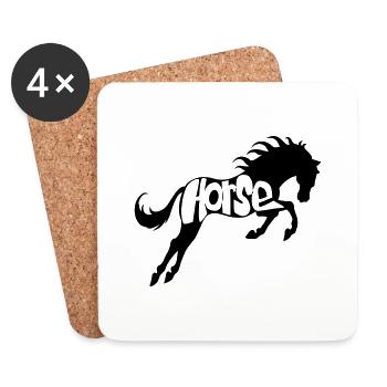 Horse - Untersetzer (4er-Set) - Weiß - Vorne