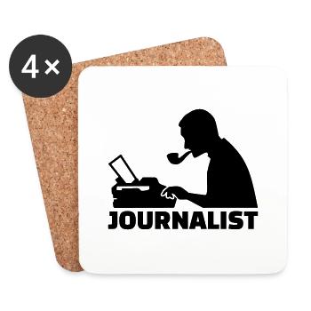 Journalist - Coasters (set of 4) - white - Front