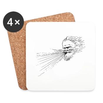 Wind - Dessous de verre (lot de 4) - blanc - Devant